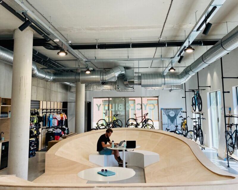 Fietsenwinkel Dok Noord in Gent