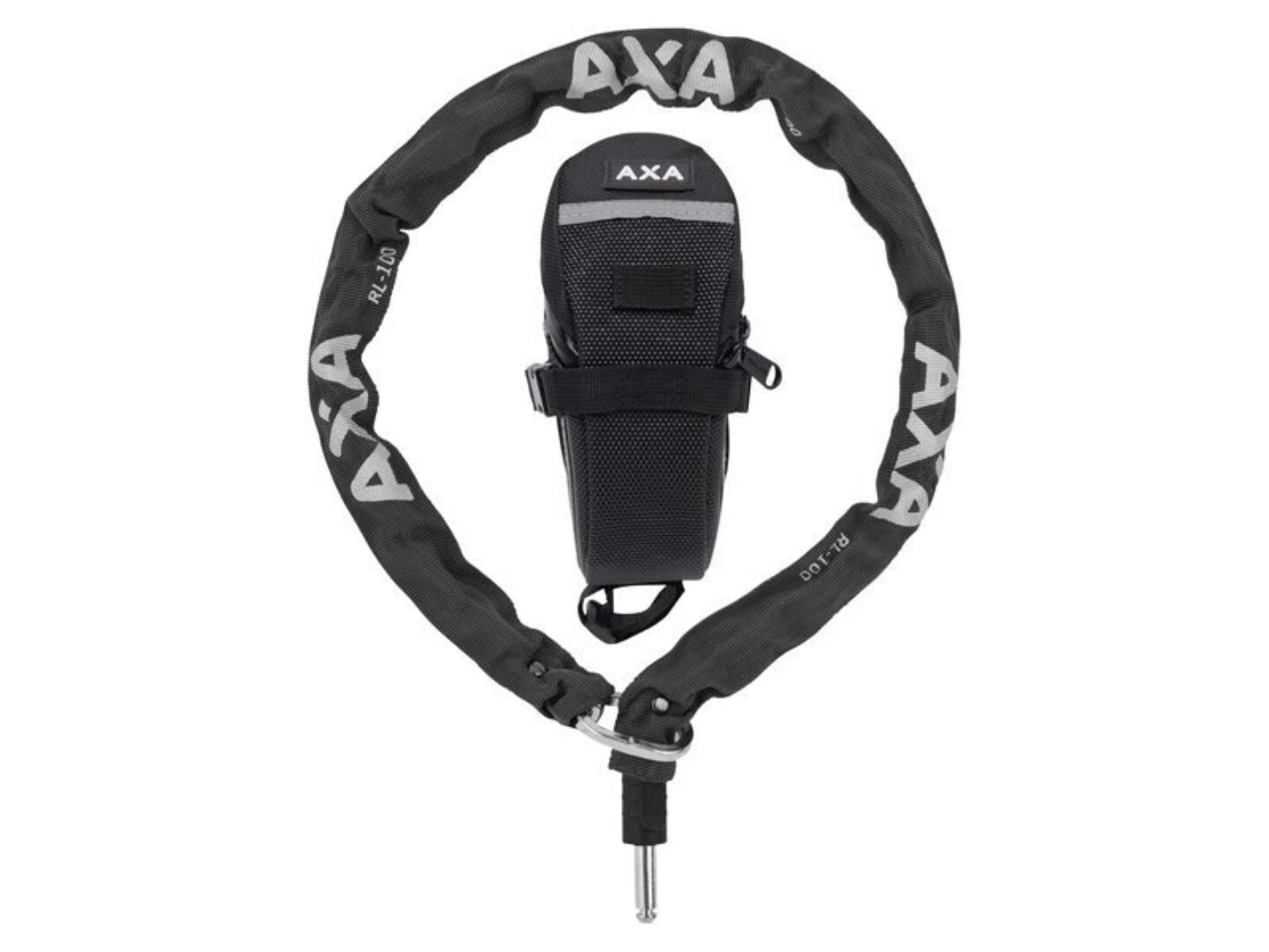 AXA Axa Insteekketting Rlc 100/5,5 Zwart + Zadeltas